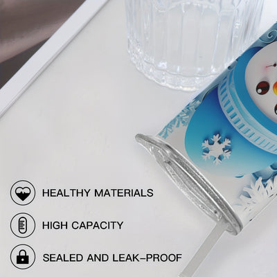 Stay Cool and Festive with our Snowman Pattern Tumbler - 20oz 304 Stainless Steel, Shatterproof and Insulated for Hot and Cold Drinks - Perfect for Car, Home, Office, and Travel