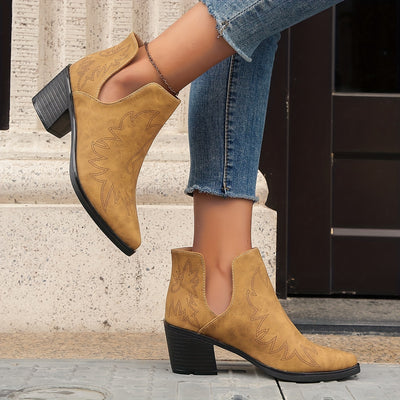 Women's Solid Color Slip-On Boots: Stylish, Comfortable, and Non-Slip for Your Vacation Outfits