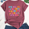Sweet and Sassy: Birthday Girl Letter Print T-Shirt for Women