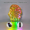 3D Lion Head Wooden Carving LED Night Light: A Majestic Addition to Your Home Decor and Perfect Gift for Christmas