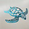 Metal Art Sea Turtle Ornament: A Charming Beach Theme Decor for Indoor Living Rooms