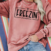 Cozy and Stylish: Women's Letter Print Pullover Sweatshirt for Fall/Winter Fashion