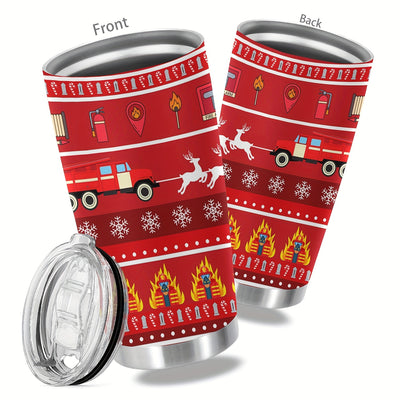 Stylish and Festive: 20oz Christmas Cup Stainless Steel Tumbler, Perfect Holiday-themed Travel Mug for Gifting