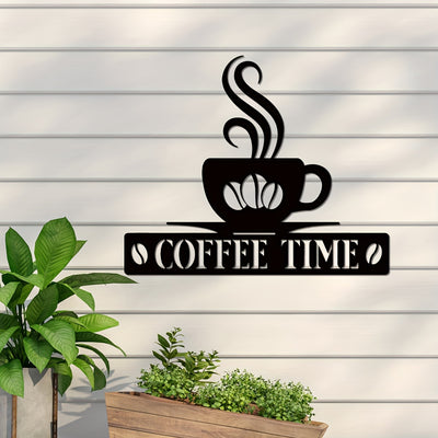 Personalized Coffee Bar Metal Sign: Stylish Wall Art and Decor for Coffee Lovers