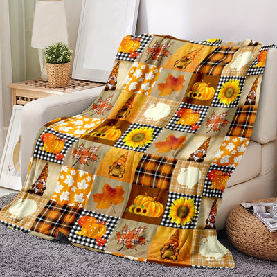 Autumn Plant Element Print Blanket: Cozy and Stylish Throw for Couch, Sofa, or Bed