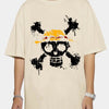 Skull Pattern Men's Summer Graphic T-Shirt: Casual and Comfy Tees for Stylish Men