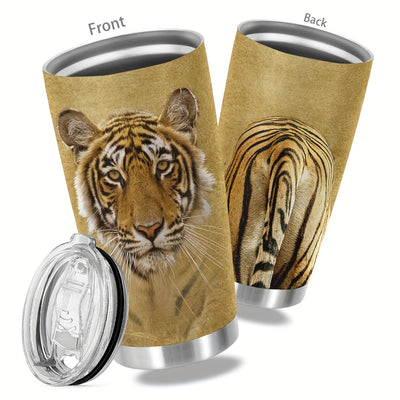 Wildly Chic: 20oz Animal Print Stainless Steel Tumbler - The Perfect Halloween Gift for Loved Ones!