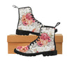 Sweet Rose Boots, Watercolor Flowers Martin Boots for Women