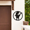 Dinosaurs Unleashed: Tyrannosaurus Rex Metal Sign & Mural - A Mesmerizing Display of Dinosaur Skeleton Art!