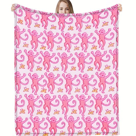 This Kawaii Monkey Flannel Blanket provides the perfect balance of coziness and cuteness. Made of 100% flannel polyester, this blanket offers comfort and warmth for both kids and adults. Soft and lightweight, this blanket is ideal for use at home, picnics, and travel.