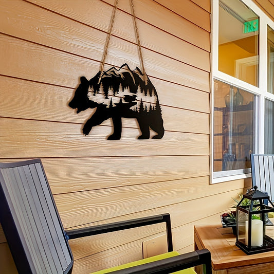 Our Rustic Metal Bear Wall Art adds an exquisite touch to any living room or bedroom. Crafted with high-quality materials, the metal art features a majestic bear silhouette in rustic hues for a contemporary rustic look. Bring the beauty of nature into your home with Wilderness Delight.