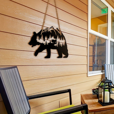 Our Rustic Metal Bear Wall Art adds an exquisite touch to any living room or bedroom. Crafted with high-quality materials, the metal art features a majestic bear silhouette in rustic hues for a contemporary rustic look. Bring the beauty of nature into your home with Wilderness Delight.