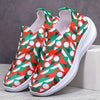 Festive Comfort: Christmas Print Non-Slip Running Shoes for Heightened Wear Resistance and Ultimate Comfort