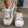 Leopard Cartoon Santa Claus: Festive Lightweight Canvas Shoes for Women