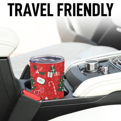 Stay Festive and Hydrated: 20oz Christmas Cup Stainless Steel Tumbler - Funny Print, Double Wall Vacuum Insulated Travel Mug - Perfect Gift for Parents, Relatives, and Friends!