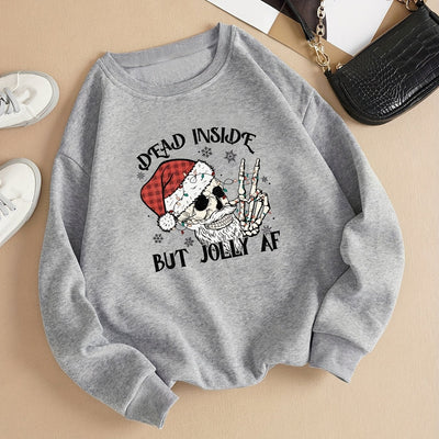 Funny Skull and Letter Print Sweatshirt: A Playful and Stylish addition to your Casual Wardrobe