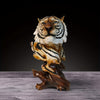 This Tiger Keepsake sculpture is the perfect addition to any home or office décor. Measuring at 11 inches, this retro resin sculpture captures the strength and beauty of the tiger. Displayed in any room, it will be sure to impress and delight guests.