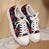 Stylish Women's Printed Canvas Shoes: Lightweight, Lace-Up Sneakers for Christmas and Halloween