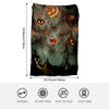 Haunted Harvest: Halloween Horror Pumpkin Print Blanket - Soft and Cozy Flannel Throw for All-Season Comfort