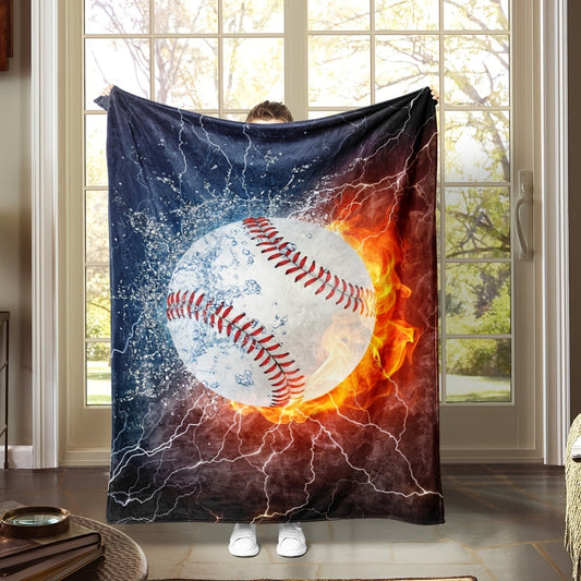 This soft, flannel baseball patterned blanket is sure to keep you warm and cozy! Perfect for lounging at home or taking it on the go, it's lightweight and wrinkle-resistant, making it ideal for travel. Keep your comfort levels high with this timeless piece.