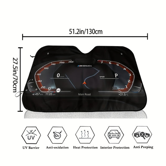 Drive in Style: Dashboard Theme Car Sunshade - Protect and Personalize Your Ride!
