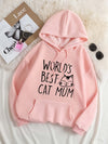 Cute and Cozy Cartoon Letter Cat Print Hoodie: A Must-Have Addition to Women's Fashion