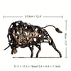 Braided Cattle: A Captivating Handmade Metal Sculpture for Modern Home Decor