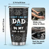 20oz Black with Letter Print Stainless Steel Tumbler - Tumbler Gifts For Dad, Gifts For Daddy, Papa, From Daughter, Son, Wife - Birthday Fathers Day