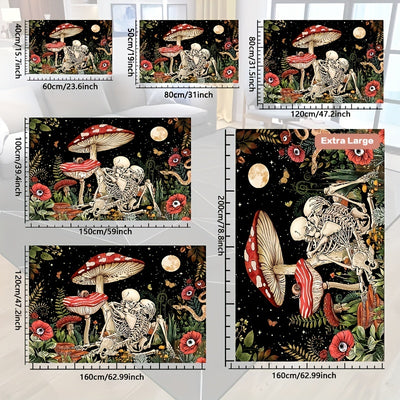 Fantasy Mushroom Print Rug: A Romantic & Spooky Addition to Your Home Décor Collection