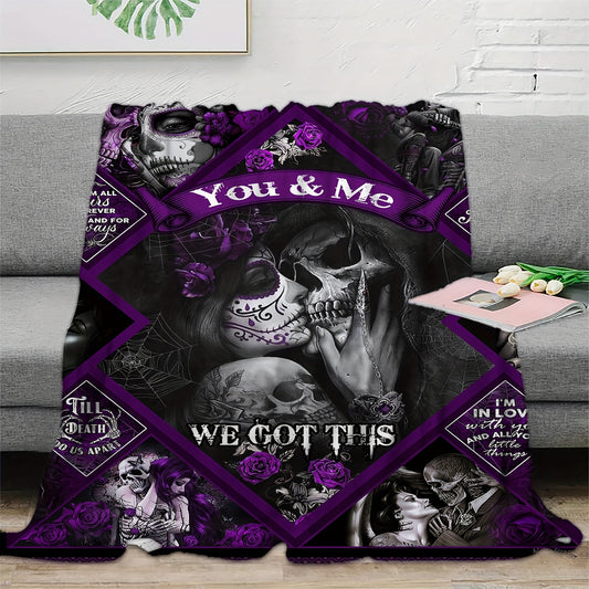 This stylish Gothic Beauty Skull Pattern Flannel Blanket is the perfect gift for Halloween. Crafted with soft and warm flannel fabric, the blanket provides a cozy and comfortable option for chilly nights. With its unique and spooky skull pattern, it is sure to be an unforgettable gift.