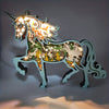 Unicorn Wooden Art Carving LED Night Light: Enchanting Decorative Gift for Christmas and Halloween