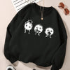 Cozy and Cute: Cartoon Character Print Pullover Sweatshirt for Fall/Winter Women's Fashion