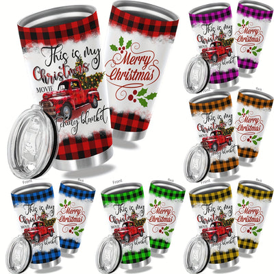 The Festive Fun Tumbler is the perfect holiday travel companion. It features a 20oz stainless steel construction and features festive Christmas-themed artwork to make your holiday season even more special. Keep your drinks hot or cold for extended periods of time and enjoy the holidays in style.
