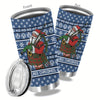 Festive 20oz Stainless Steel Christmas Tumbler - Funny Double Wall Insulated Travel Mug for Holiday Gift-Giving