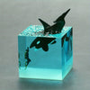 Ocean Resin Whale: A Magical Zodiac Cube Ornament, Night Light, and Novelty Gift for Valentine's Day, Bedroom, Nursery, or Bedside