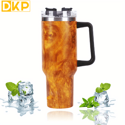 40oz Marble Pattern Tumbler with Straw Lid - Large Capacity Water Bottle for Outdoor Sports, Travel, and Camping - Stainless Steel Car Cup - Perfect Birthday and Father's Day Gift for Men and Women