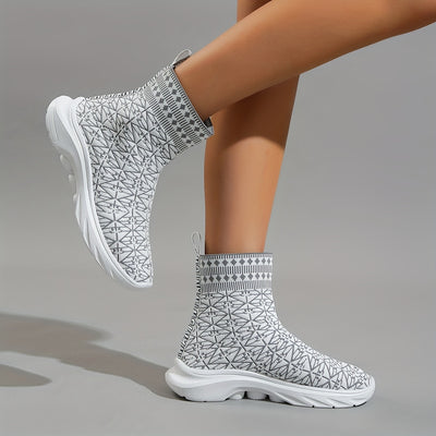 Comfortable and Trendy Women's High Top Sock Boots for Sporting Style