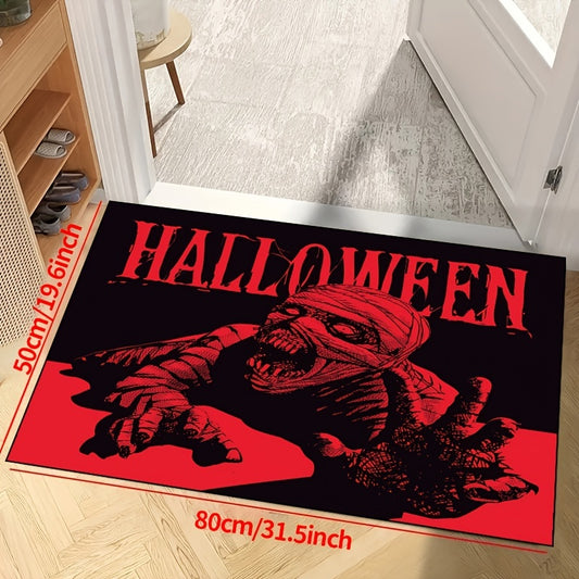 Spooktacular Zombie Halloween Rug: Waterproof Carpet for Indoor and Outdoor Décor, Perfect for Living Rooms, Bedrooms, Nurseries, and Gardens - 63x78 Inches