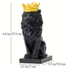 Black Lion King Statue: Majestic Collectible Figurine for Home Decor and Best Gift for Men