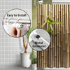 Bamboo Serenity: Green Leaf Patterned Shower Curtain for Children's Bathroom Decoration