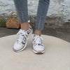 Festive Feet: Women's Christmas-style Canvas Sneakers for Comfy and Stylish Holiday Season