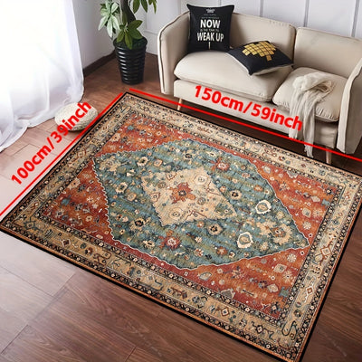 Vintage Boho Print Non-Slip Resistant Rug: A Stylish and Practical Addition to Any Living Space