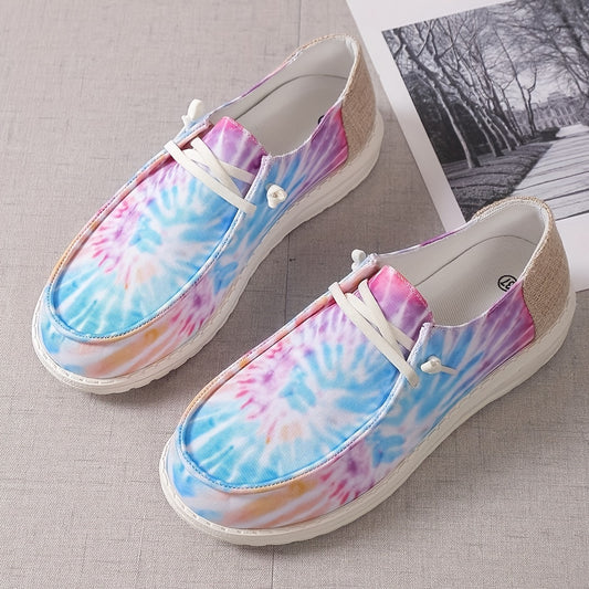 Look stylish with these colorful printed women's tie dye sneakers. These low top canvas shoes are designed for outdoor activities, while offering excellent comfort for those long walks. Plus, the durable construction ensures your shoes last through all your adventures.