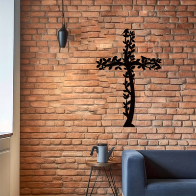 Serene Sanctuary: Metal Wall Art Tree and Birds Living - A Religious Home Accent and Decorative Gift