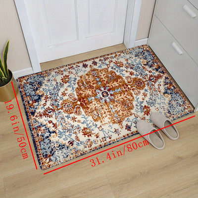 Exquisite Pattern Persian Indoor Mat: Enhance Your Home Decor with this Non-Slip Area Rug