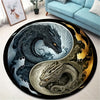 Bring a playful touch to your home with this Dragon Print Round Carpet. This anti-slip floor mat is sure to add a touch of charm and color to any living space. Crafted from durable and long-lasting materials, it’s fade-resistant and guaranteed to brighten up your space for years to come.
