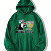 Festive Feline: Christmas Cat Print Hoodie - Casual & Cozy Women's Sweatshirt