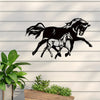 This metal horse decor is the perfect addition to your farmhouse or ranch décor. Handcrafted to bring a rustic feel to any space, it makes a great gift for any horse lover. Made with high-quality materials, it will add a touch of charm to your home while showcasing your love for horses.