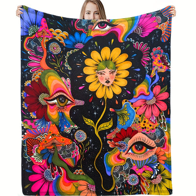 Our Abstract Art Flannel Blanket is perfect for both children and adults and is ideal for home, camping and travel. Crafted from soft and cozy flannel material for extra warmth and comfort, its modern abstract art design adds a touch of style. Give the perfect gift with this luxury blanket.