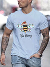 Buzzy Christmas Cheer: Men's Trendy T-Shirt for Stylish Summer Outdoor Looks - Ideal Gift for Men